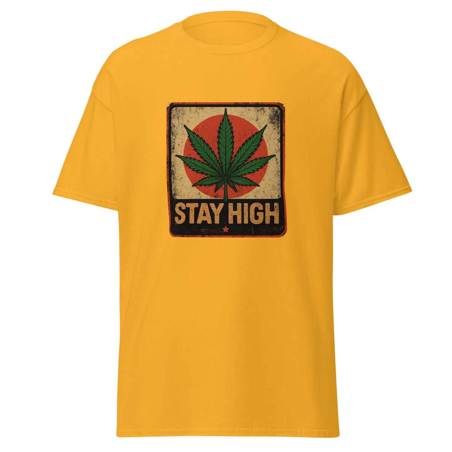 Weed Shirt - Skater Shirt in gelb für männer