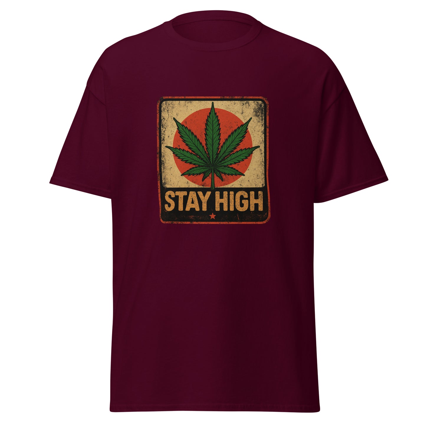 Weed Shirt - Skater Shirt in rot für männer