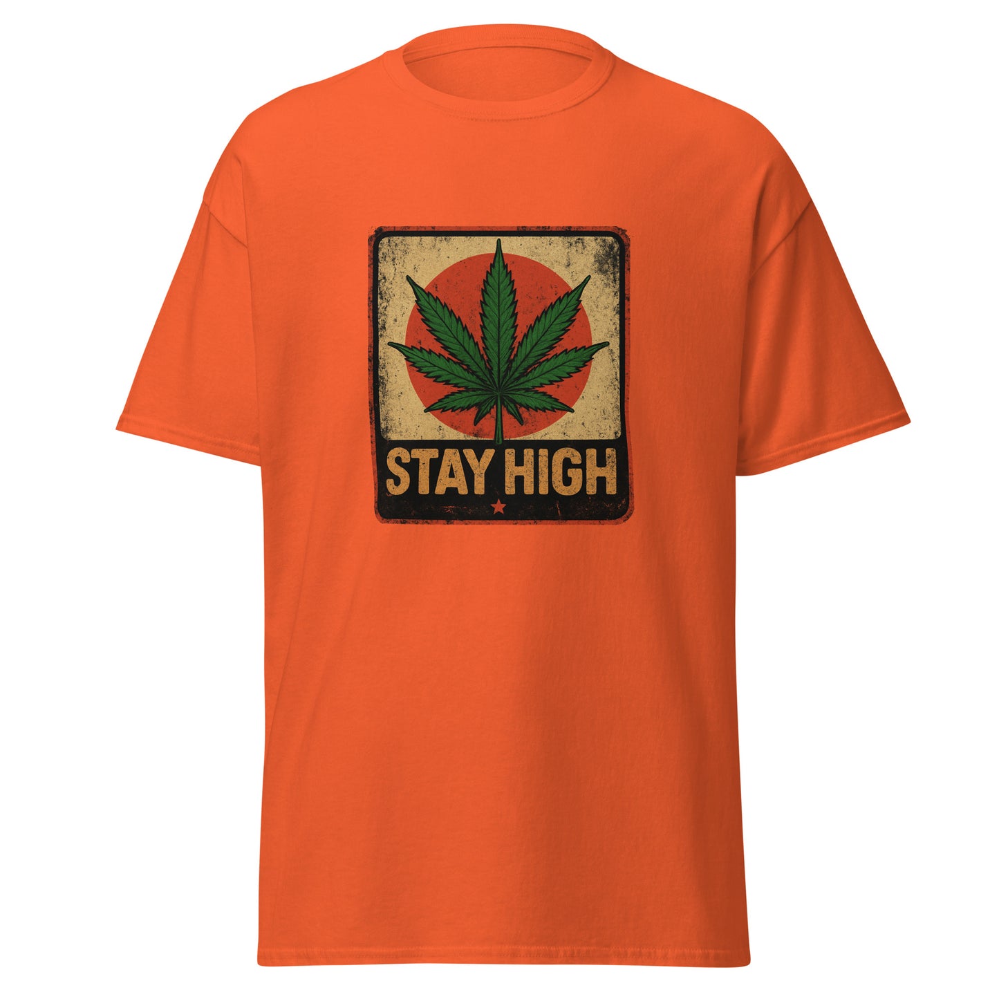Weed Shirt - Skater Shirt in orange für männer