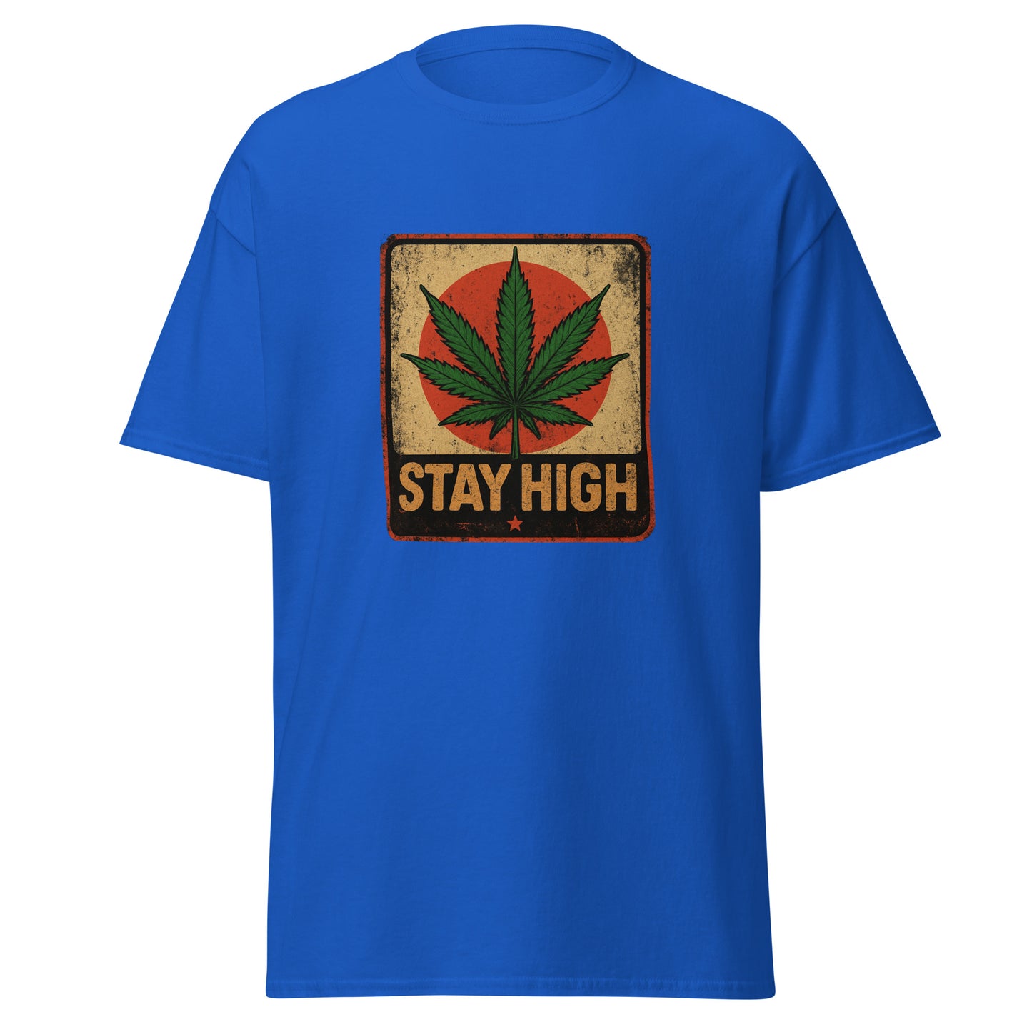 Weed Shirt - Skater Shirt in blau für männer
