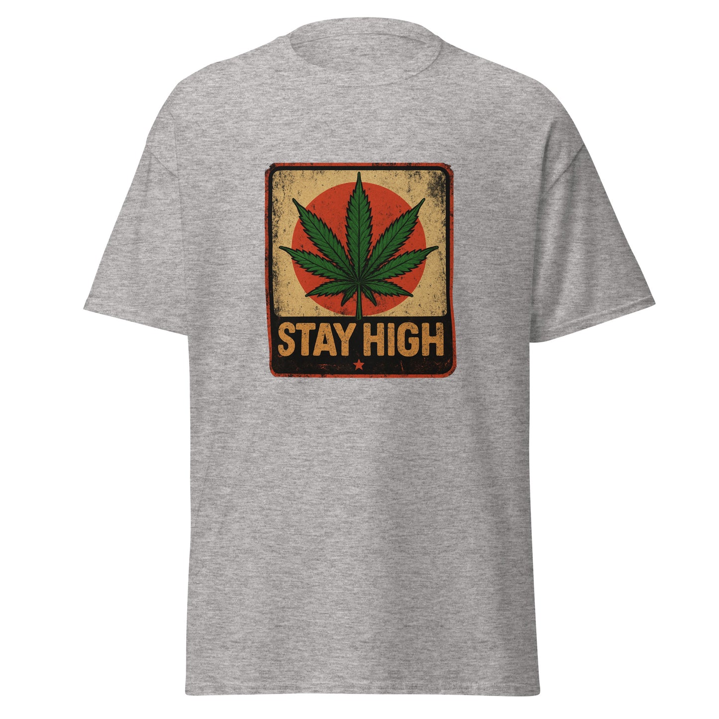 Weed Shirt - Skater Shirt in grau für männer